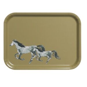 New‎ Horse Birchwood Small Tray Made in Sweden